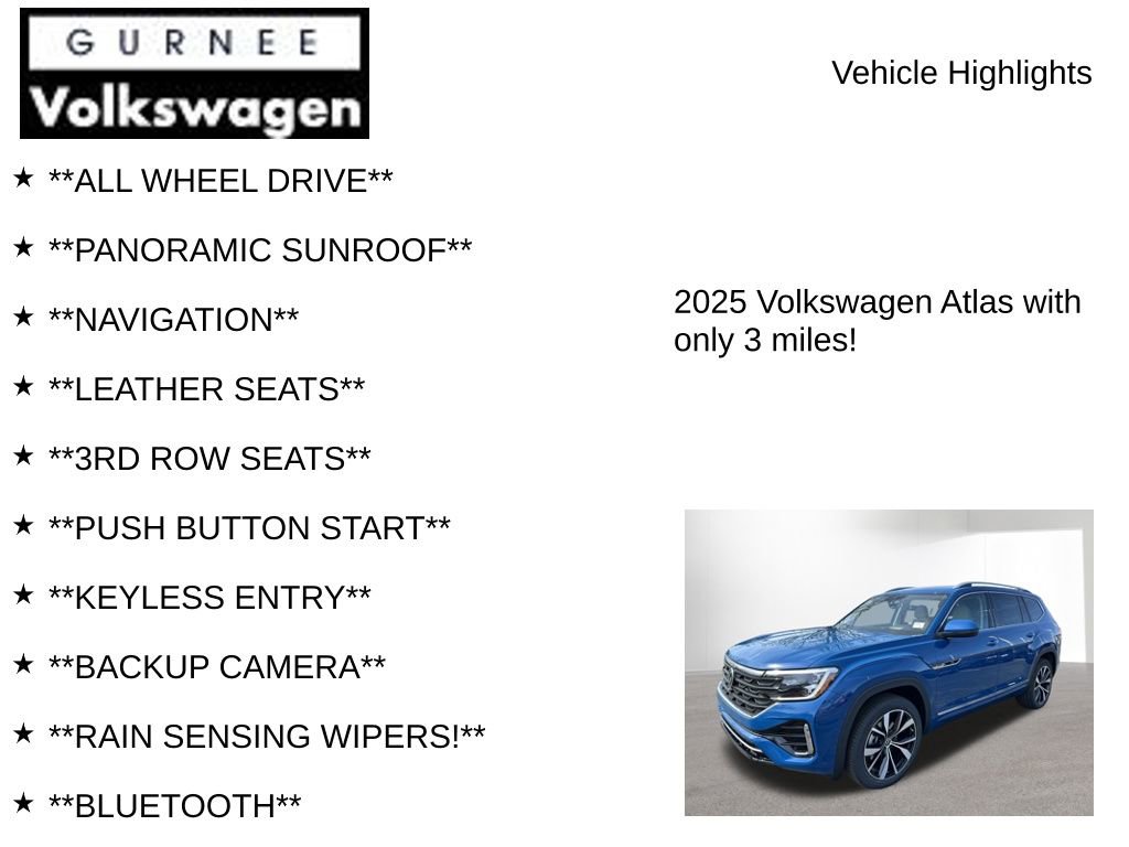New 2025 Volkswagen Atlas SEL Premium R-Line image 7