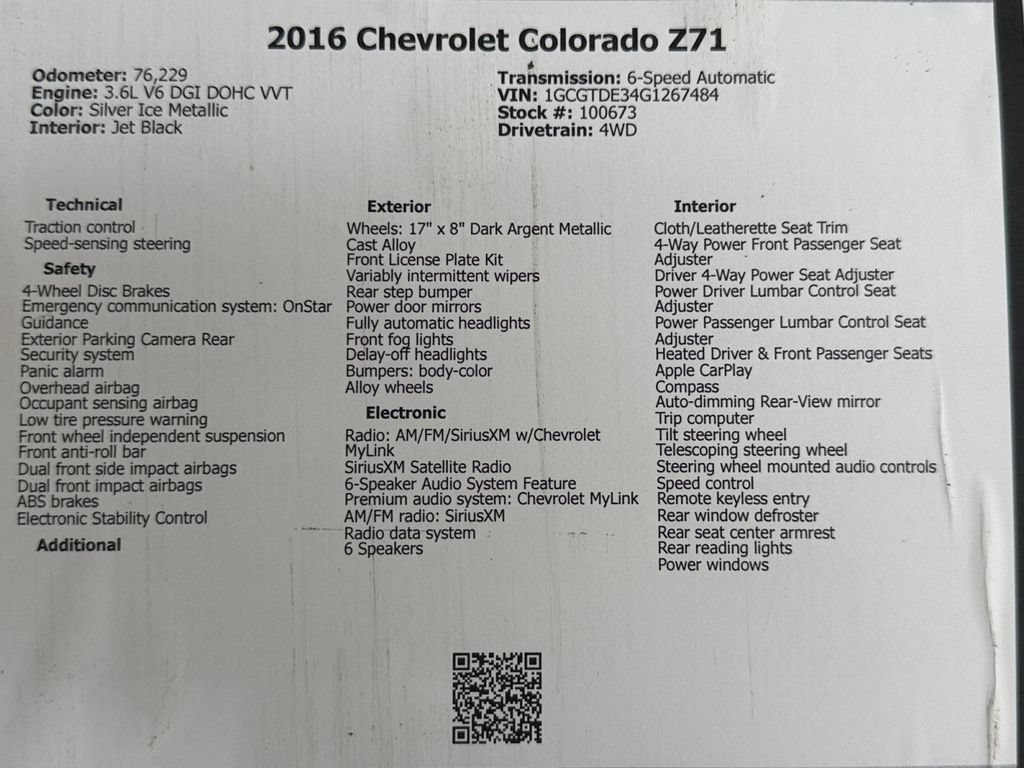 Used 2016 Chevrolet Colorado Z71 AWD/4WD image 49