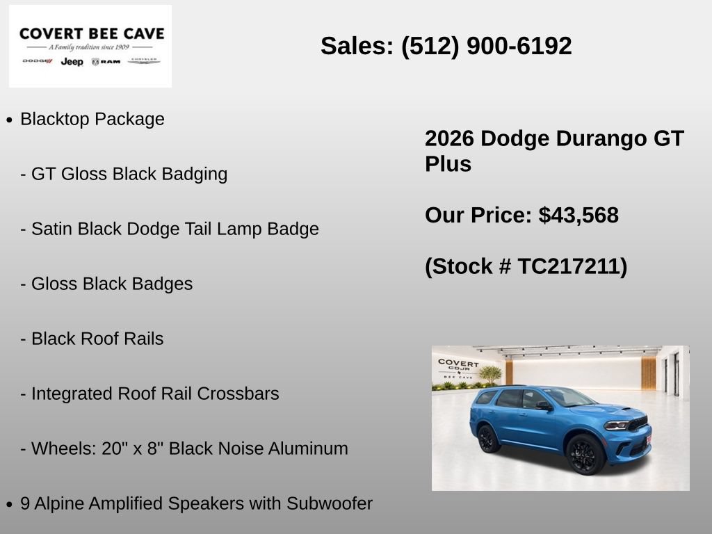 New 2026 Dodge Durango GT AWD/4WD image 37