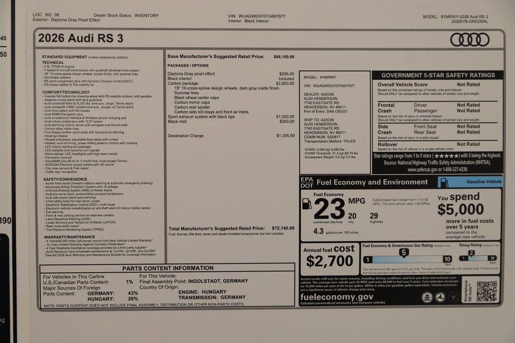 New 2026 Audi RS 3 image 32