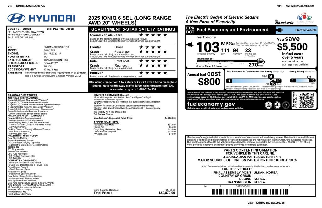 Used 2025 Hyundai Ioniq 6 SEL image 4