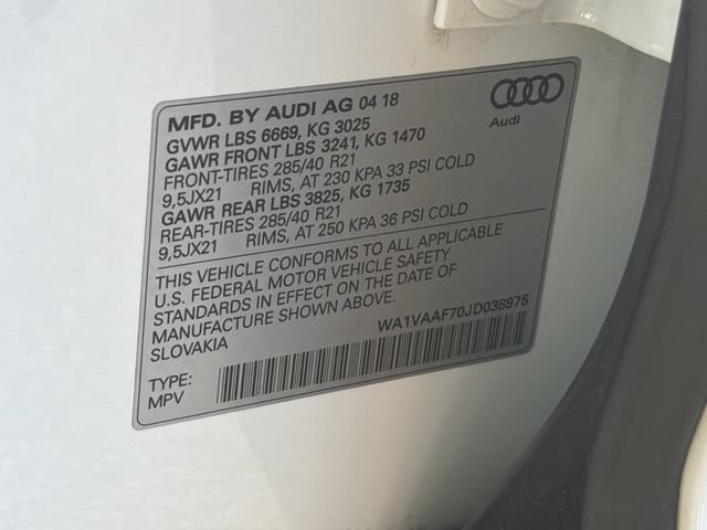 Used 2018 Audi Q7 3.0T Prestige w/ Prestige Package AWD/4WD image 39