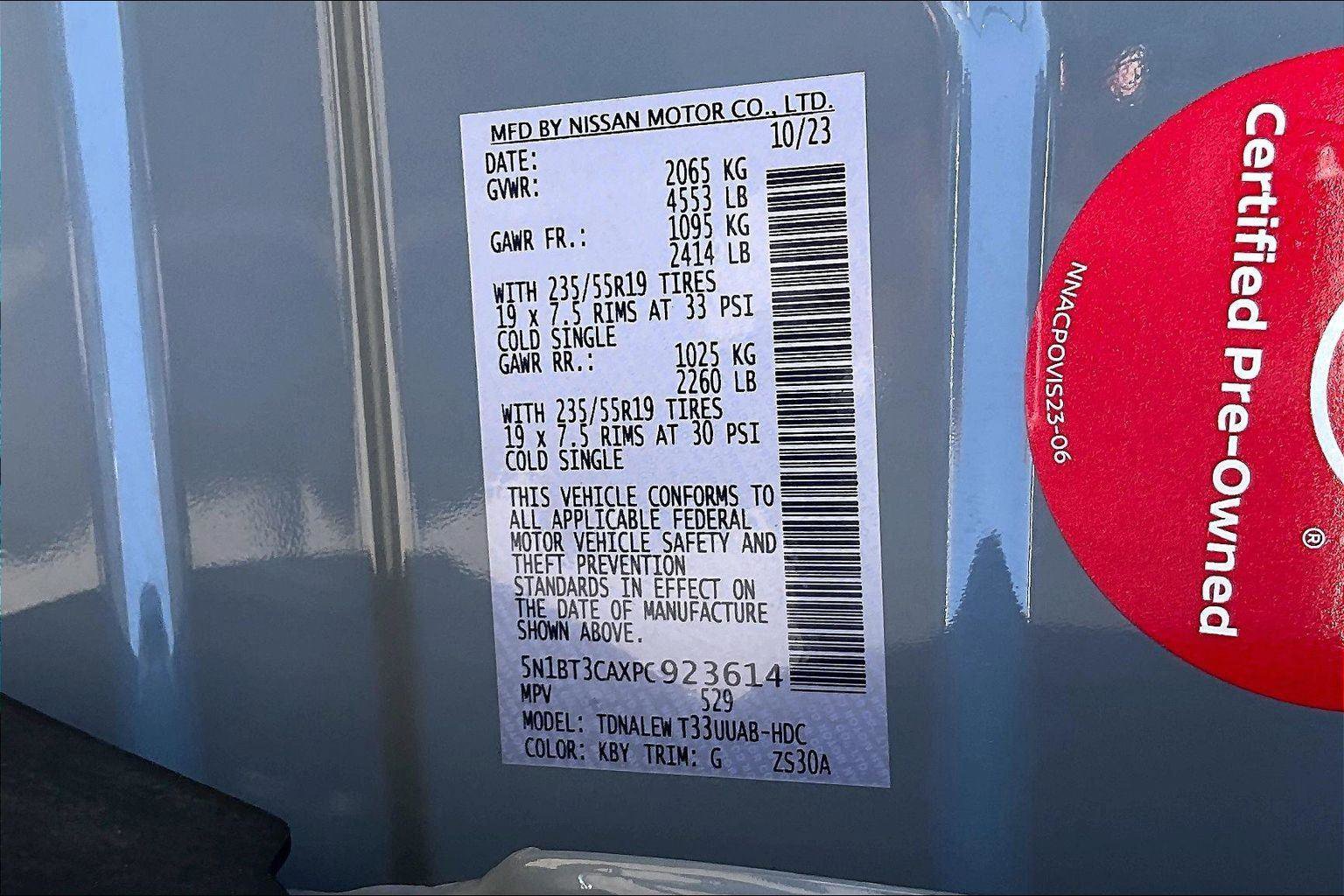 Certified 2023 Nissan Rogue SL w/ SL Premium Package FWD image 36