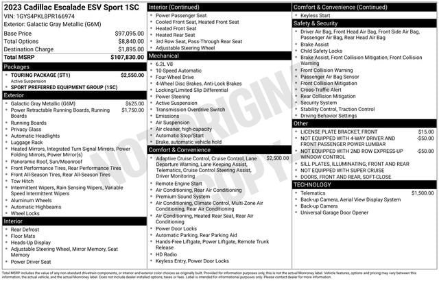 Certified 2023 Cadillac Escalade ESV Sport w/ Touring Package AWD/4WD image 34