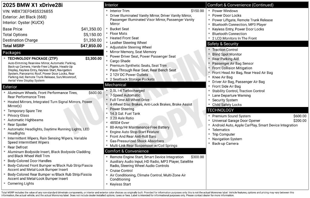 Certified 2025 BMW X1 xDrive28i w/ Technology Package AWD/4WD image 31