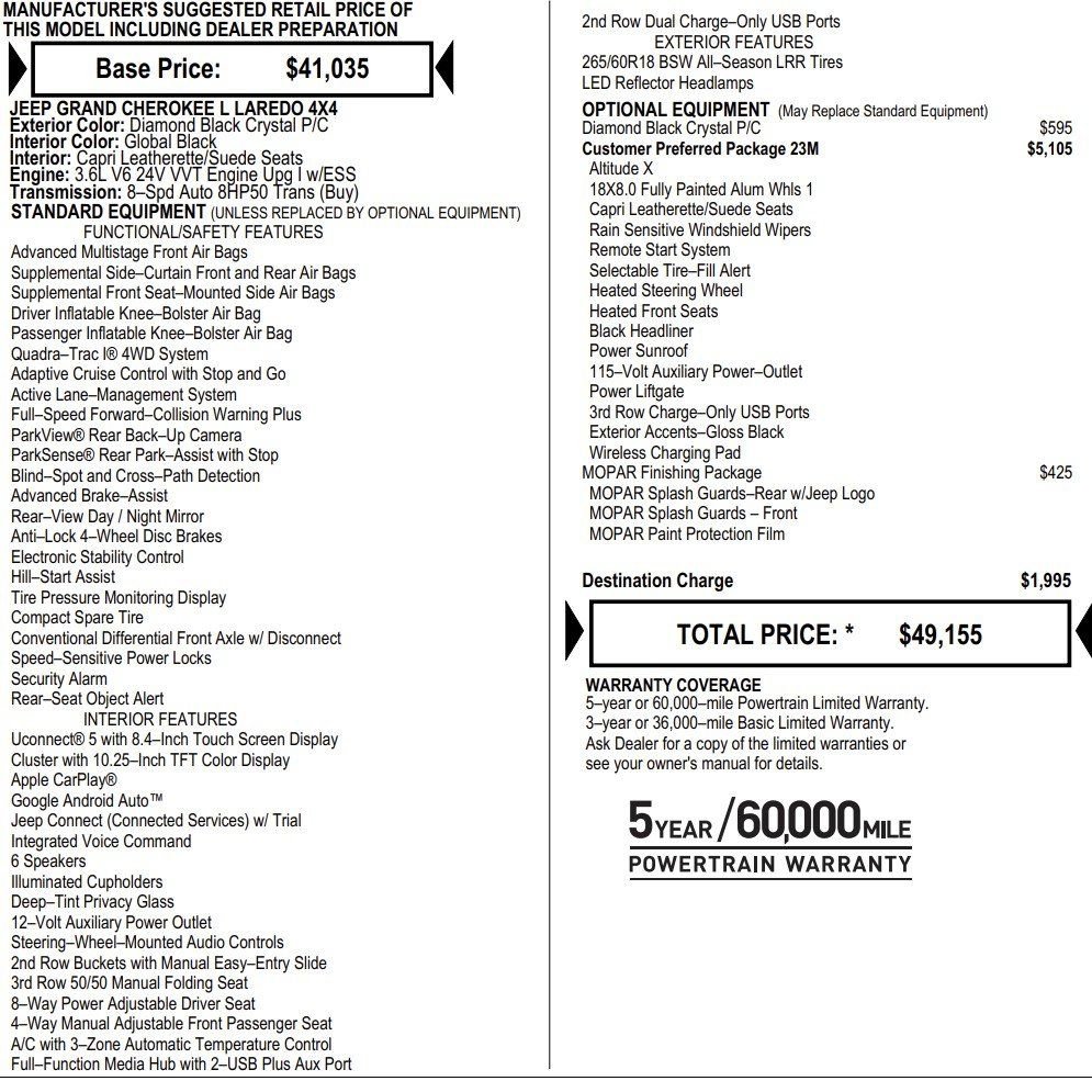 New 2025 Jeep Grand Cherokee L Altitude image 2