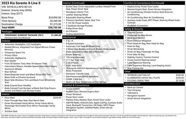Used 2023 Kia Sorento S w/ Panoramic Sunroof Package image 37