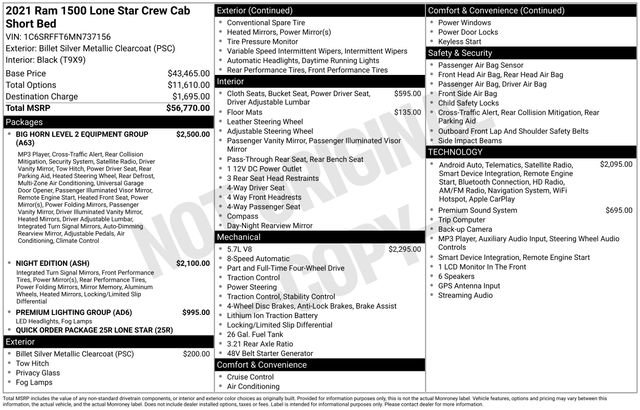 Used 2021 RAM 1500 Lone Star AWD/4WD image 37