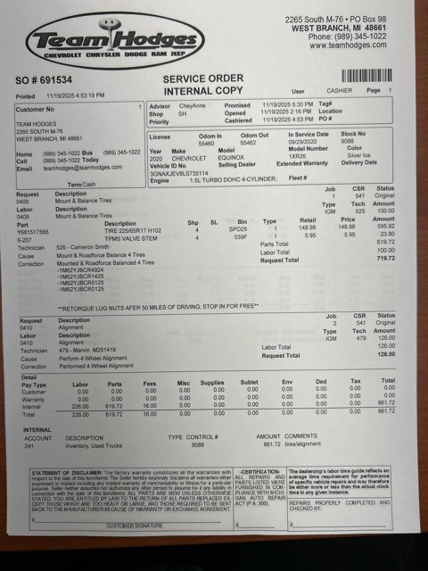 Used 2020 Chevrolet Equinox LT w/ Driver Convenience Package image 41