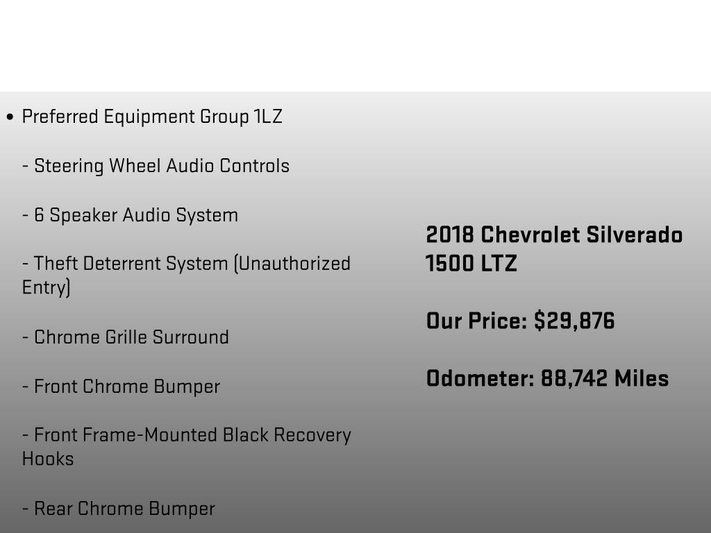 Used 2018 Chevrolet Silverado 1500 LTZ w/ Sport Package RWD image 30