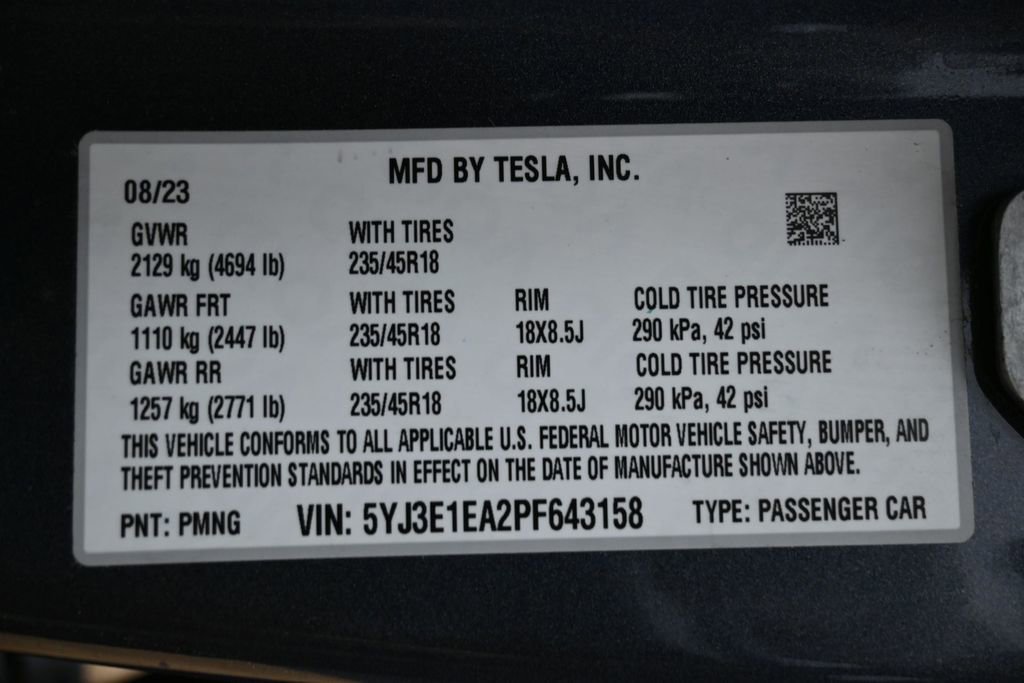 Used 2023 Tesla Model 3 Standard Range RWD image 20