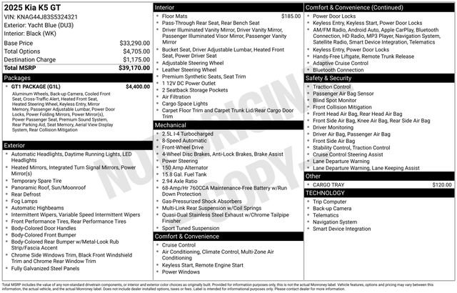 Used 2025 Kia K5 GT w/ GT1 Package image 40