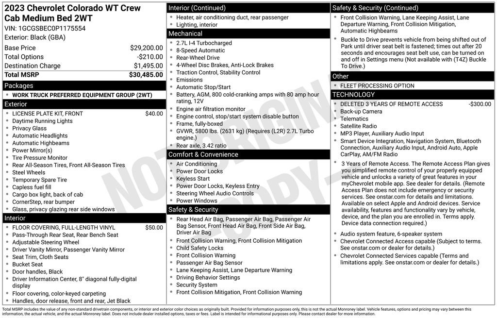 Used 2023 Chevrolet Colorado W/T RWD image 6