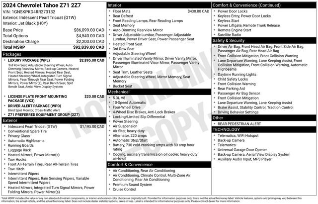 Used 2024 Chevrolet Tahoe Z71 w/ Luxury Package image 13