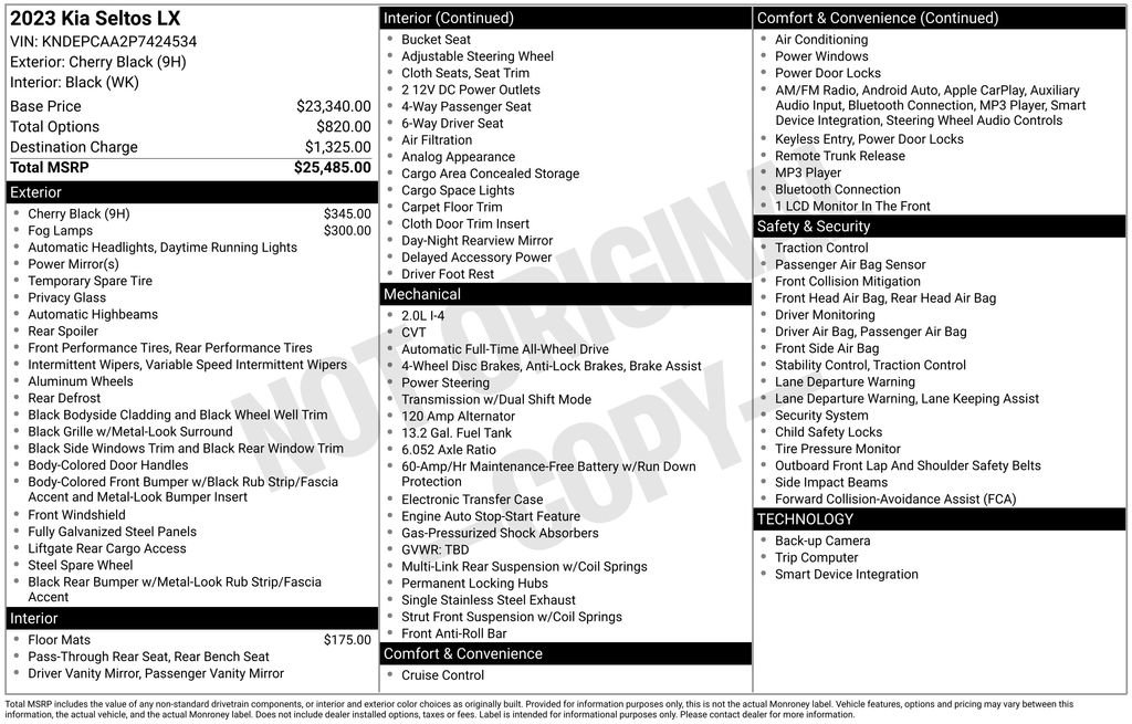 Certified 2023 Kia Seltos LX image 34