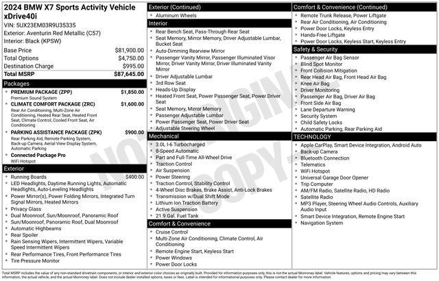 Used 2024 BMW X7 xDrive40i AWD/4WD image 37