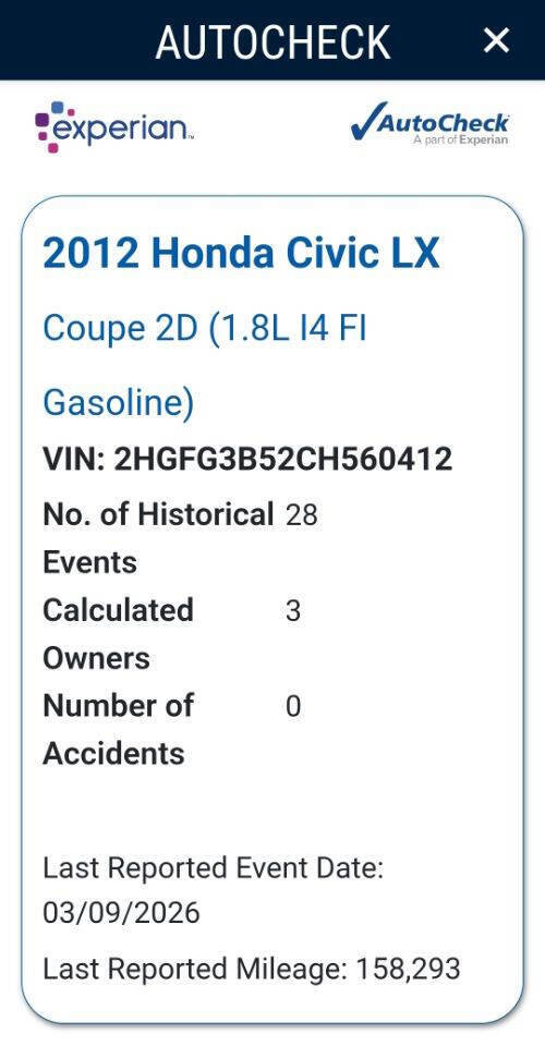 Used 2012 Honda Civic LX image 17