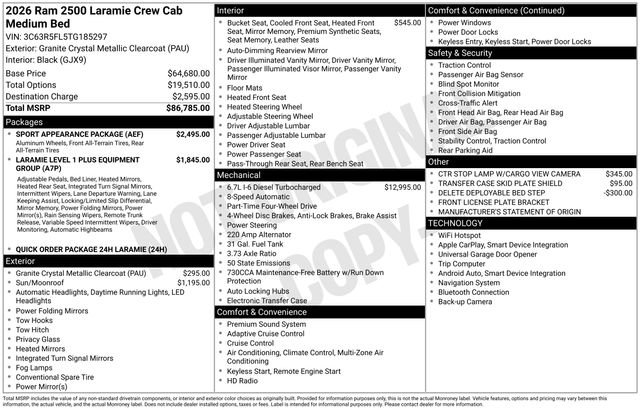 New 2026 RAM 2500 Laramie w/ Sport Appearance Package image 20