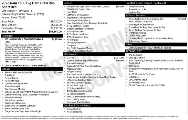 Used 2023 RAM 1500 Big Horn AWD/4WD image 29