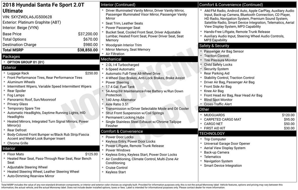 Used 2018 Hyundai Santa Fe Sport image 16