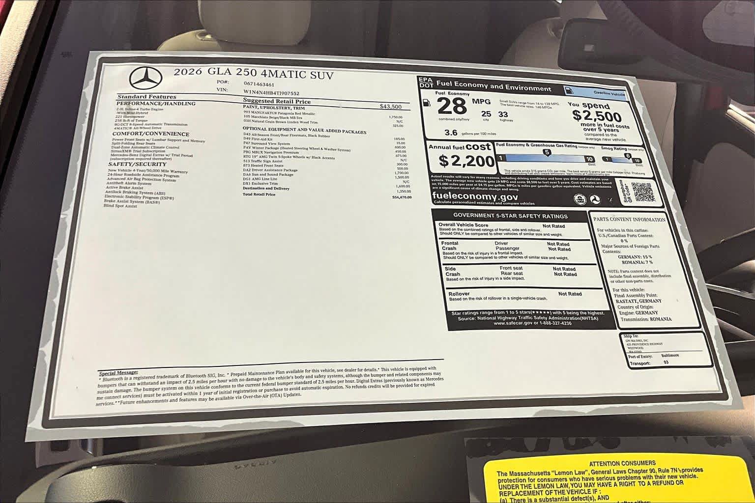 New 2026 Mercedes-Benz GLA 250 4MATIC image 18