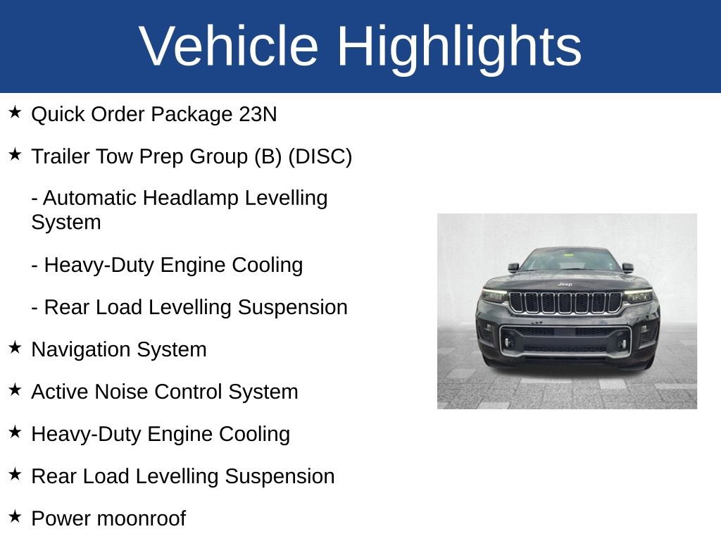 Used 2023 Jeep Grand Cherokee Overland w/ Trailer Tow Prep Group (B) image 3