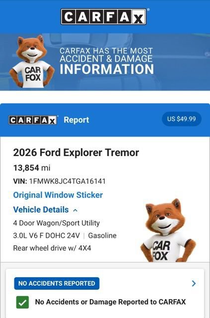 Used 2026 Ford Explorer Tremor w/ Tremor Ultimate Package AWD/4WD image 5