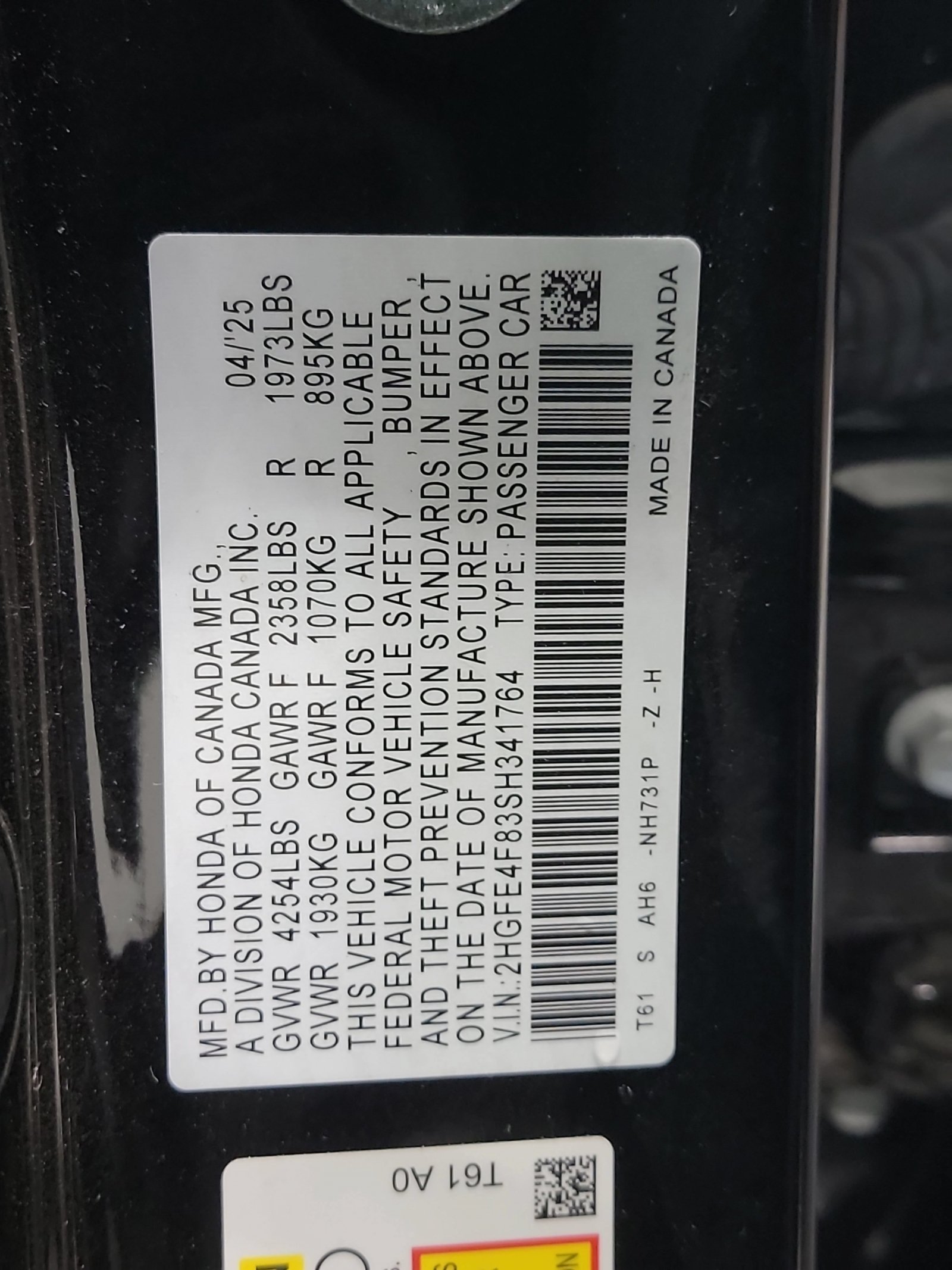Certified 2025 Honda Civic Sport image 33