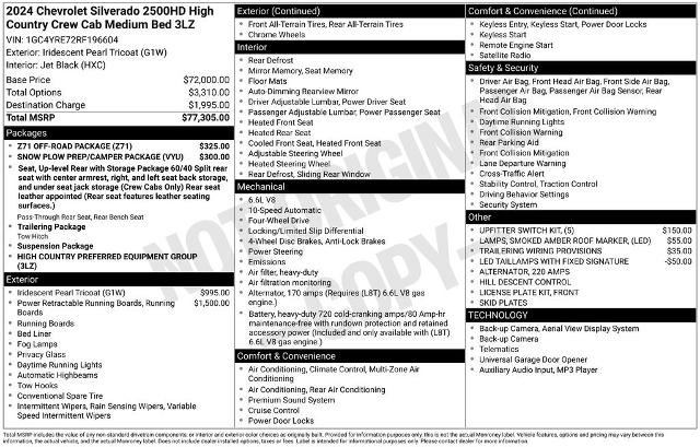 Used 2024 Chevrolet Silverado 2500 High Country w/ Z71 Off-Road Package AWD/4WD image 9