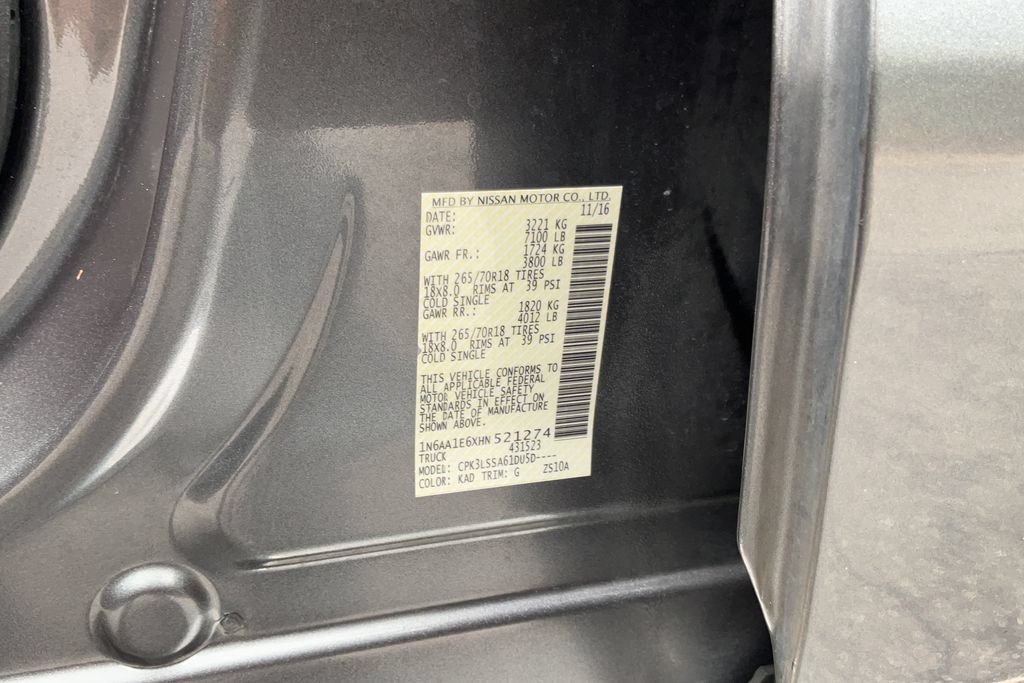 Used 2017 Nissan Titan SV RWD image 24