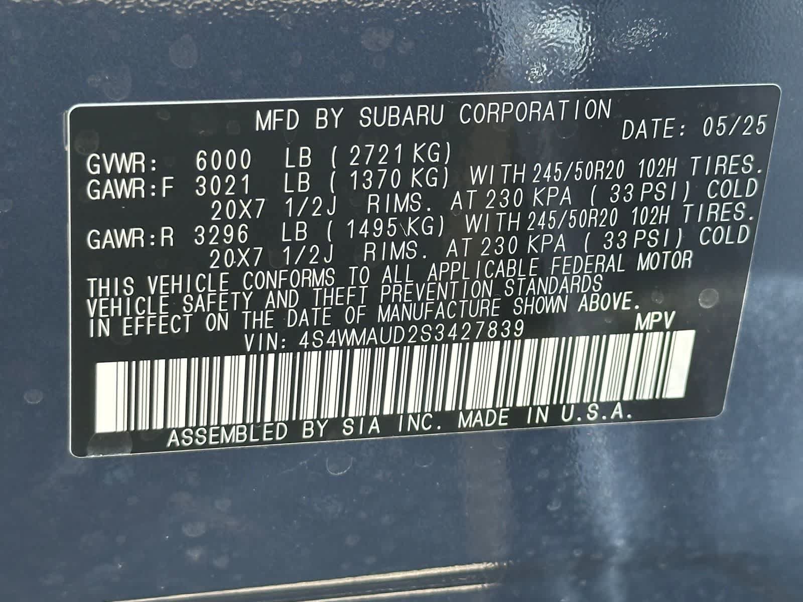 Certified 2025 Subaru Ascent Touring AWD/4WD image 29