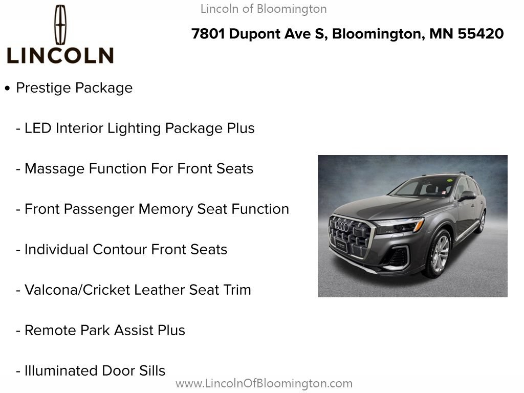 Used 2025 Audi Q7 3.0T Prestige w/ Prestige Package AWD/4WD image 9