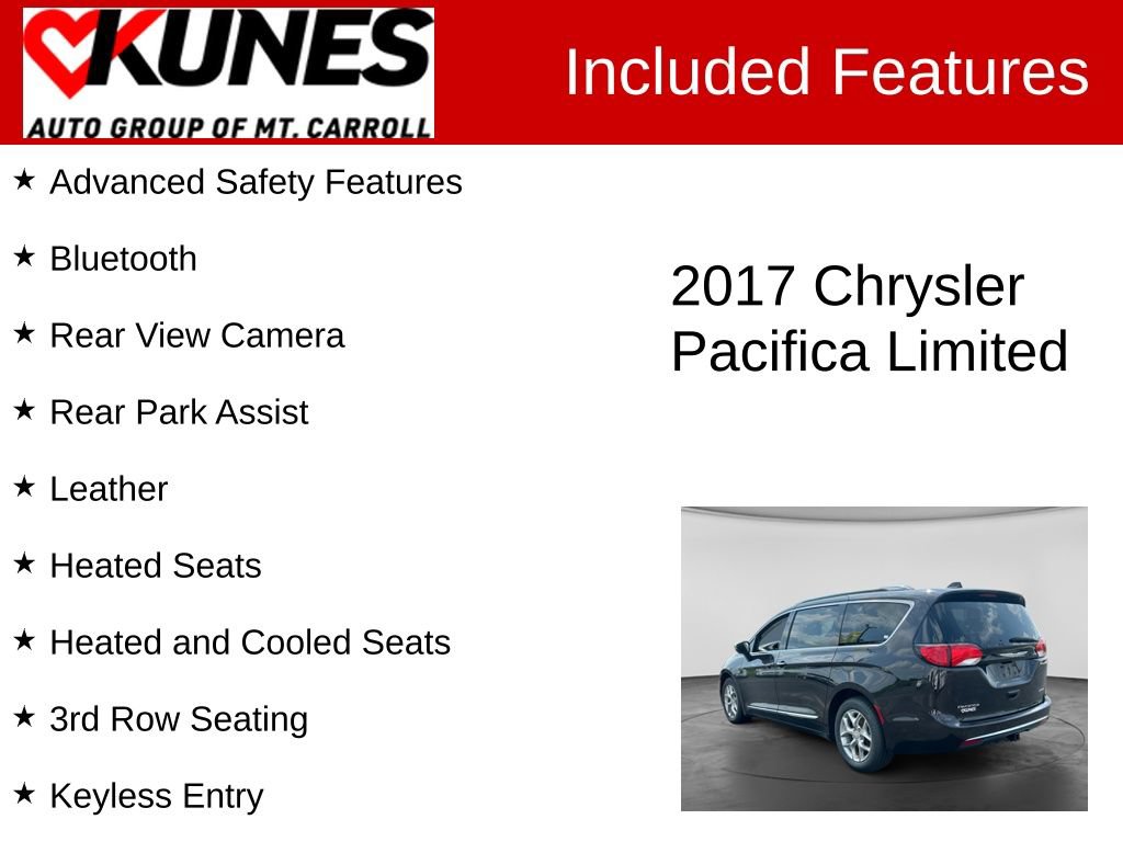 Used 2017 Chrysler Pacifica Limited w/ UConnect Theater Package FWD image 3