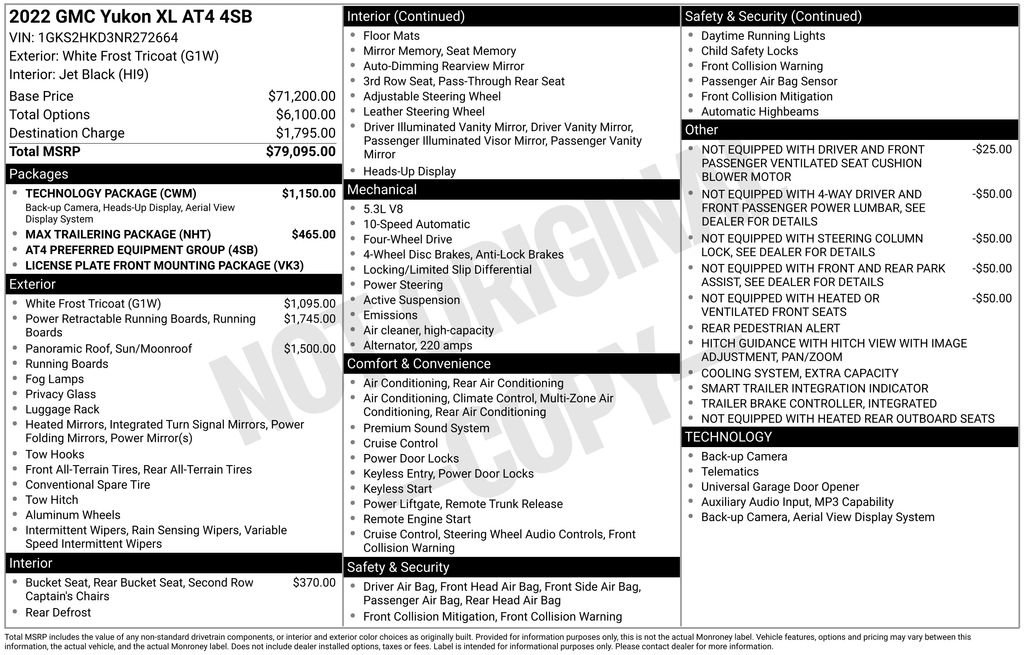 Used 2022 GMC Yukon XL AT4 w/ Technology Package AWD/4WD image 5