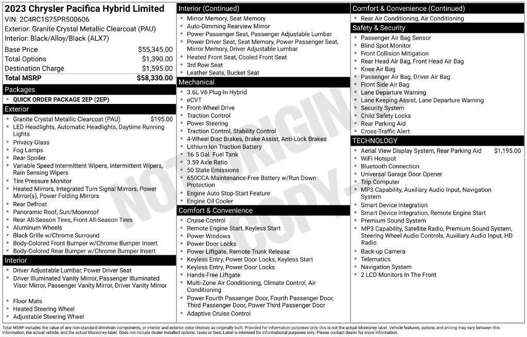 Used 2023 Chrysler Pacifica Limited FWD image 8