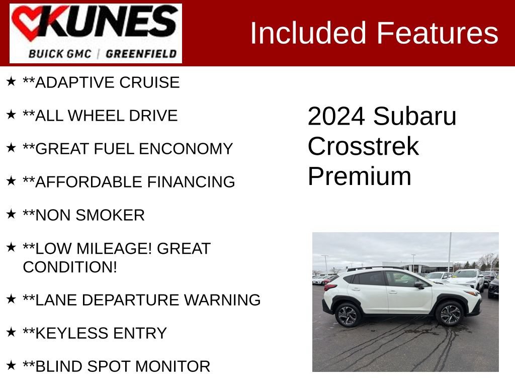 Used 2024 Subaru Crosstrek 2.0i Premium AWD/4WD image 3
