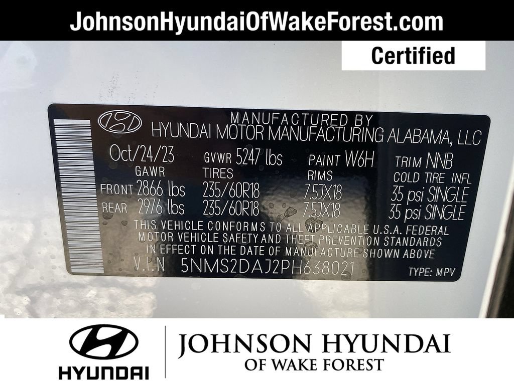 Certified 2023 Hyundai Santa Fe SEL AWD/4WD image 18