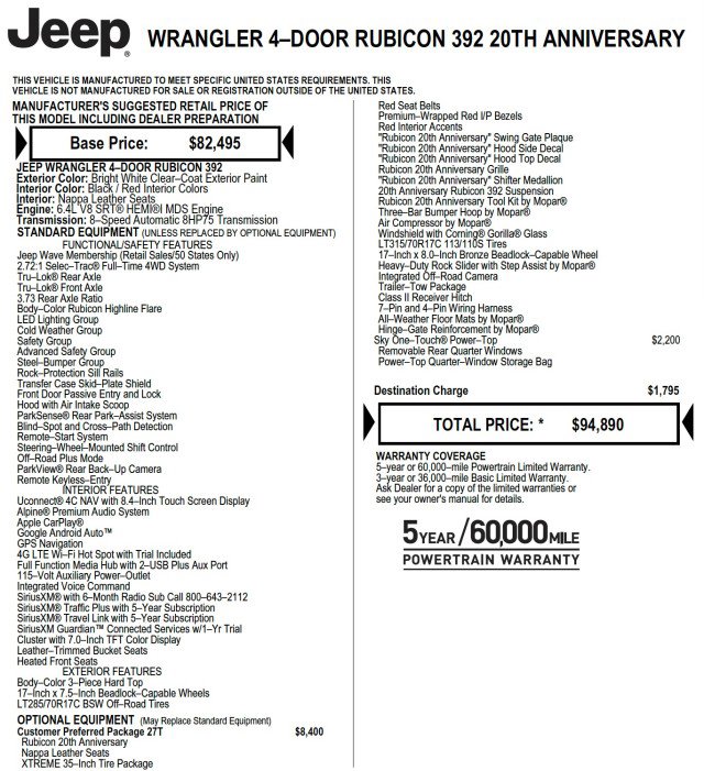 Used 2023 Jeep Wrangler Unlimited Rubicon 392 image 2