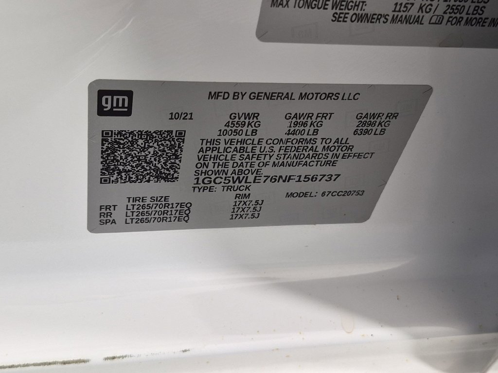 Certified 2022 Chevrolet Silverado 2500 W/T w/ WT Convenience Package RWD image 39