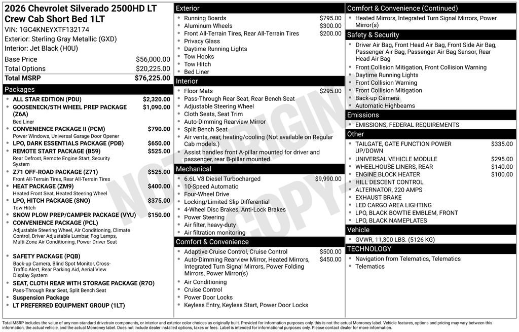 New 2026 Chevrolet Silverado 2500 LT w/ All Star Edition image 10