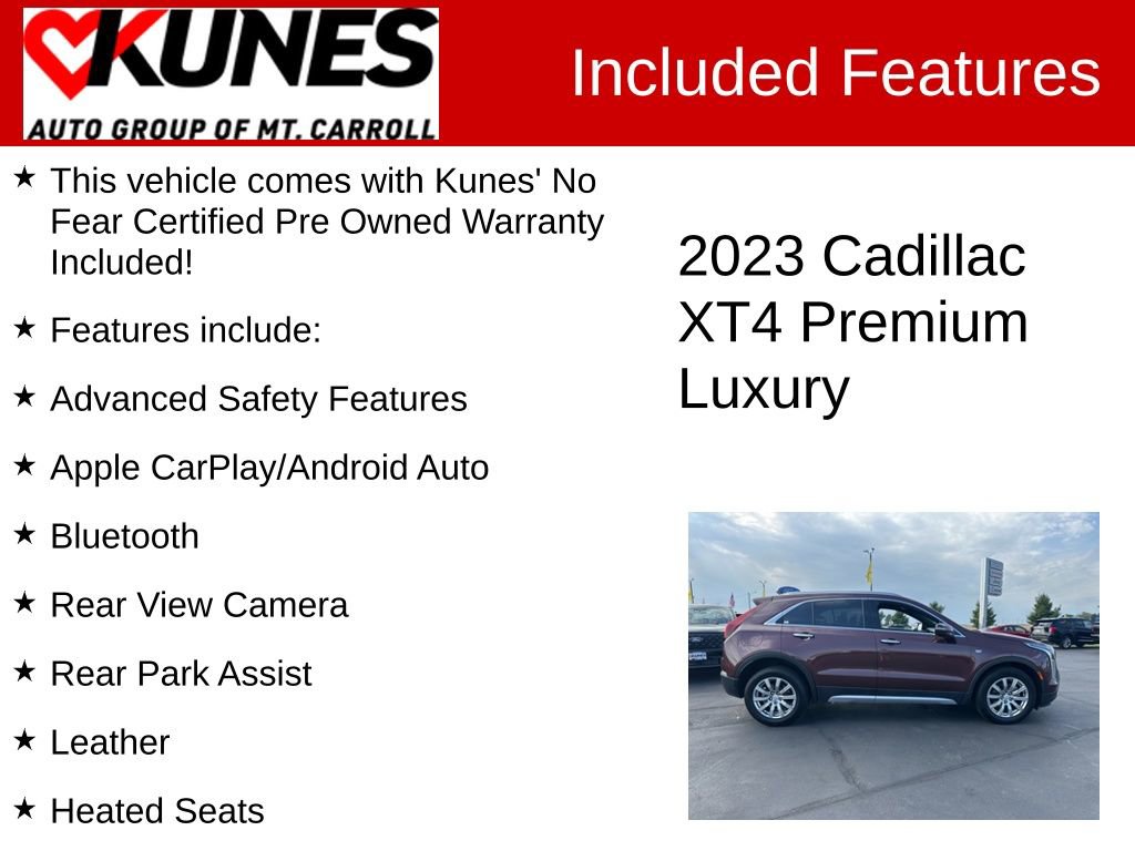 Used 2023 Cadillac XT4 Premium Luxury w/ Cold Weather Package image 3