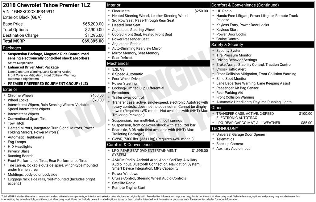 Used 2018 Chevrolet Tahoe Premier AWD/4WD image 57