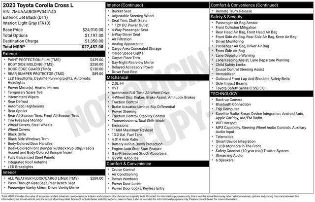 Certified 2023 Toyota Corolla Cross L AWD/4WD image 34