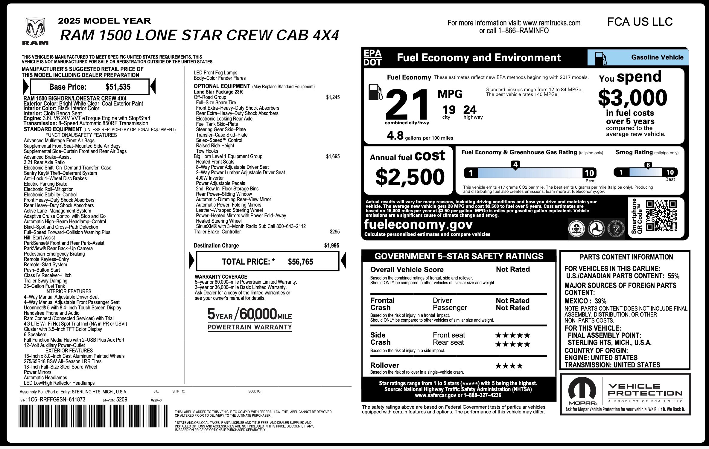 Used 2025 RAM 1500 Lone Star AWD/4WD image 5