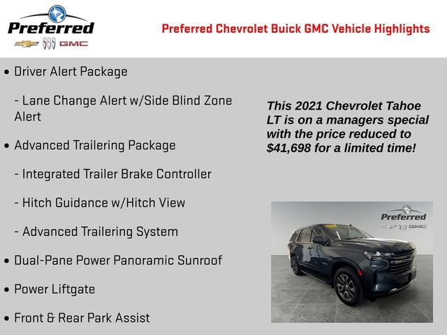 Certified 2021 Chevrolet Tahoe LT w/ LT Signature Package AWD/4WD image 4