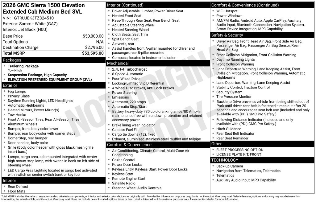 New 2026 GMC Sierra 1500 Elevation AWD/4WD image 27