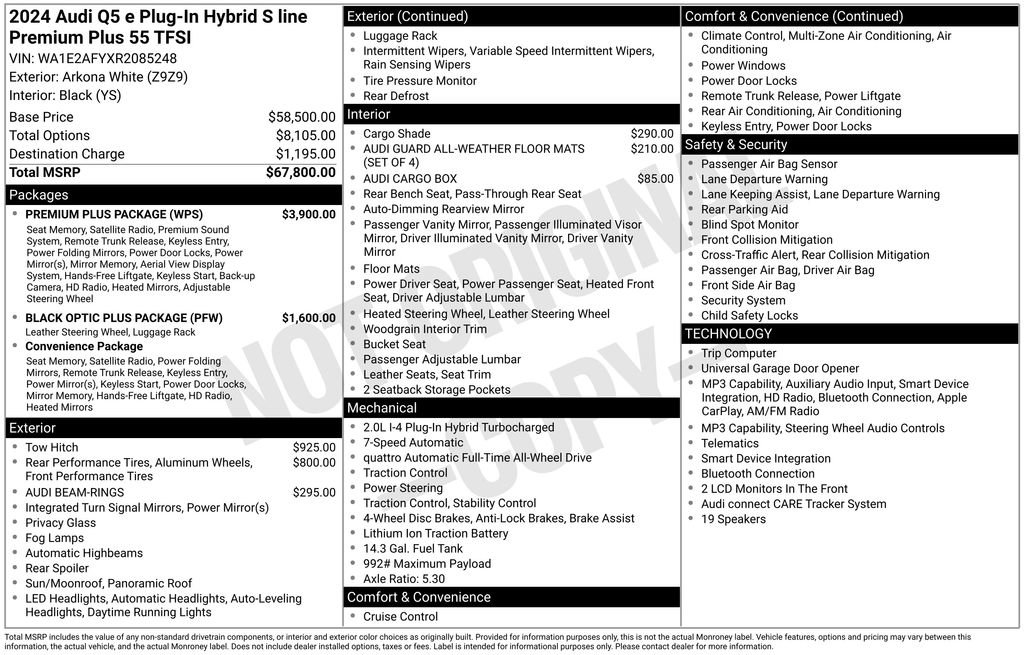 Certified 2024 Audi Q5 e Premium Plus w/ Premium Plus Package AWD/4WD image 32