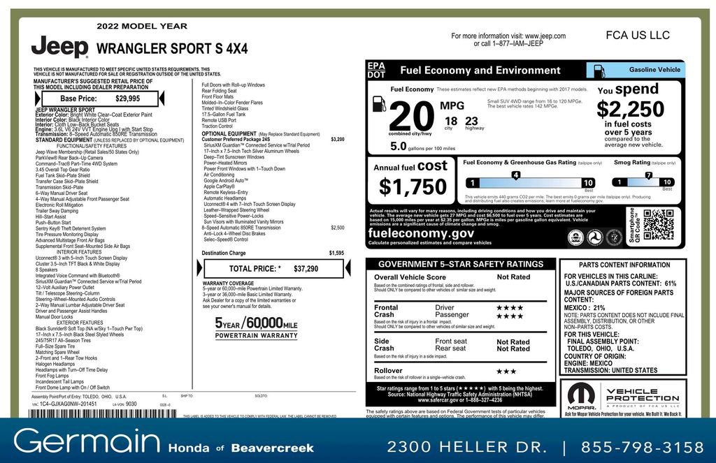 Used 2022 Jeep Wrangler Sport S image 30