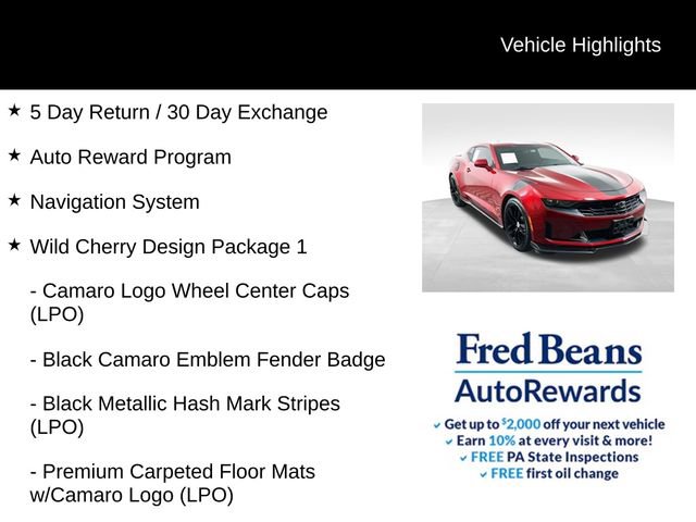 Used 2021 Chevrolet Camaro LT w/ Wild Cherry Design Package 2 RWD image 4