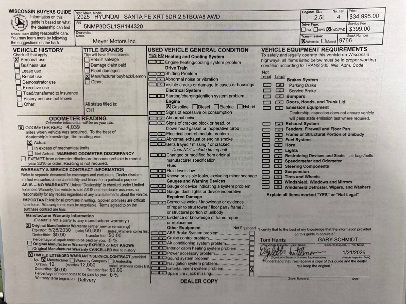 Used 2025 Hyundai Santa Fe XRT image 31
